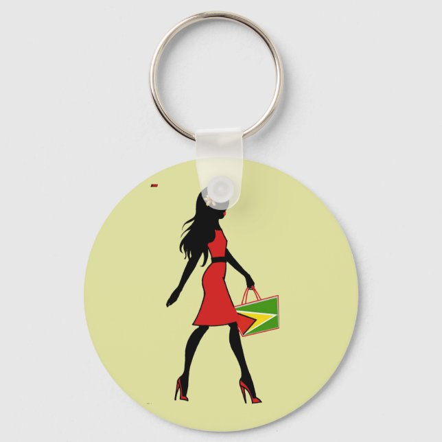 Guyana Girl Keychain (Front)