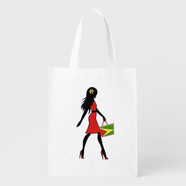 Guyana Girl Reusable Bag (Front)