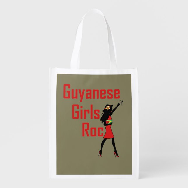 Guyana Girl Reusable Bag (Front)