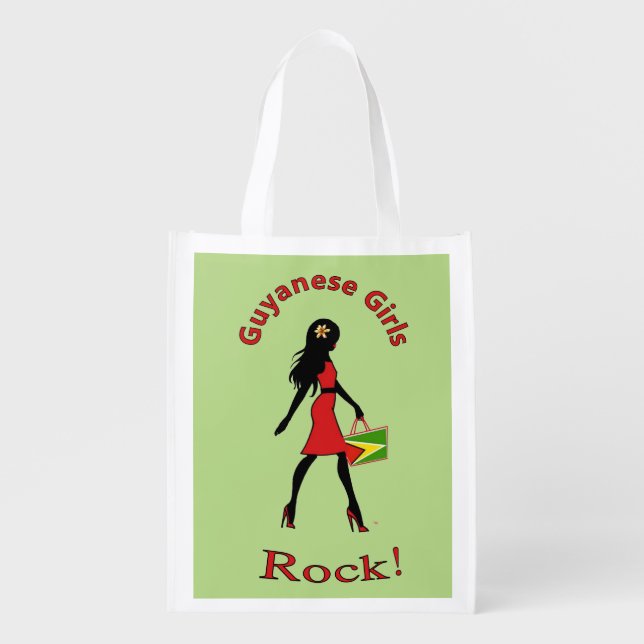 Guyana Girl Reusable Bag (Front)