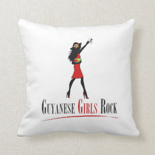 Guyana Girl Throw Pillow
