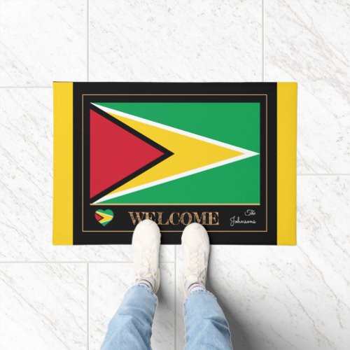 Guyana  Guyana Flag house mats sports Welcome