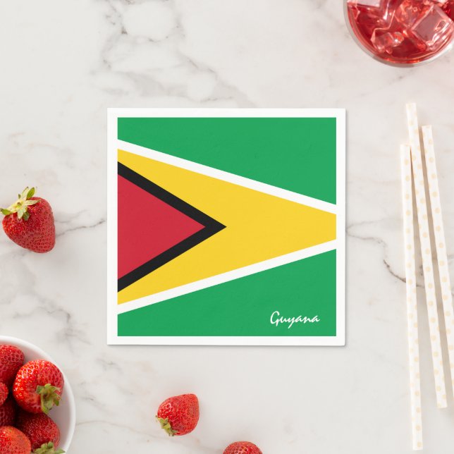 Guyana & Guyana Flag party fashion /sports fans Napkins (Insitu)