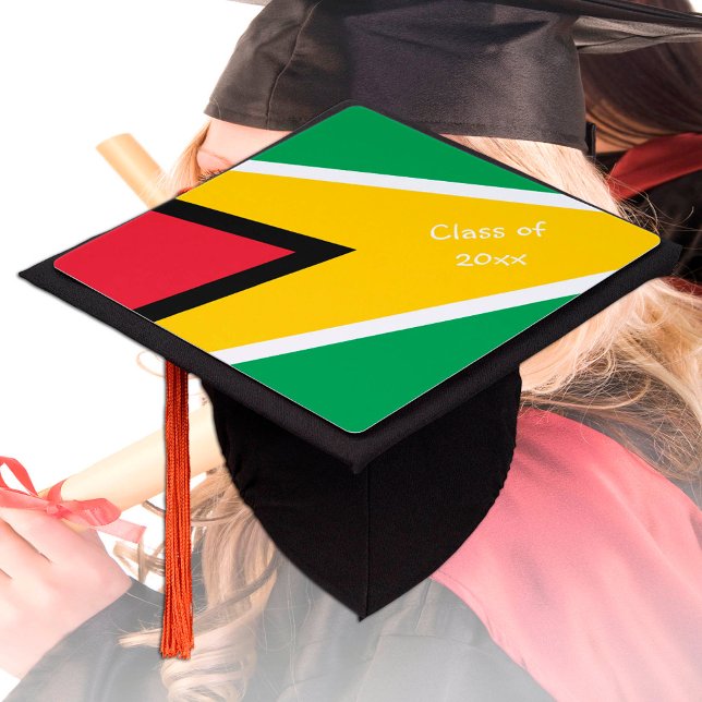 Guyana & Guyana Flag - Students / University Graduation Cap Topper (Creator Uploaded)