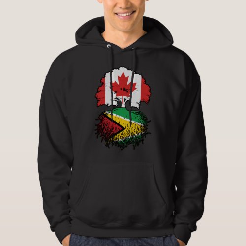 Guyana Guyanese Canadian Canada Tree Roots Flag Hoodie