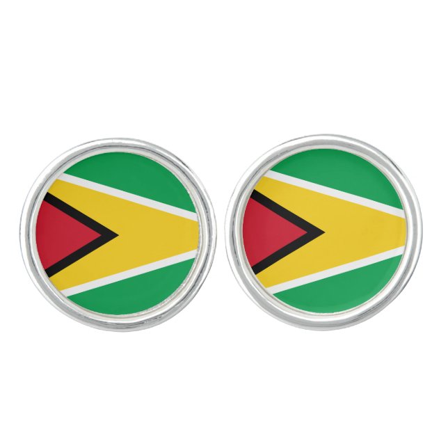 Guyana (Guyanese) Flag Cufflinks (Front)