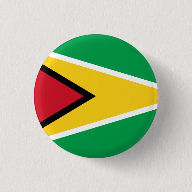 Guyana Guyanese Flag Independence Caribbean Button (Front)