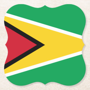 Guyana (Guyanese) Flag Paper Coaster