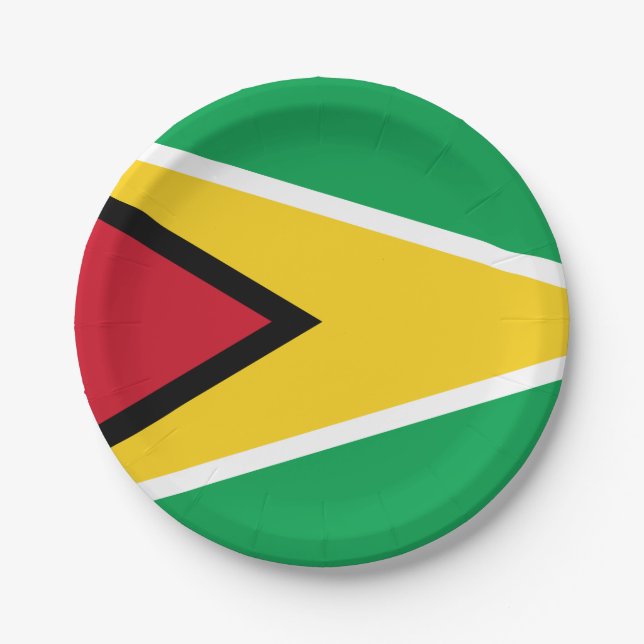 Guyana (Guyanese) Flag Paper Plates (Front)