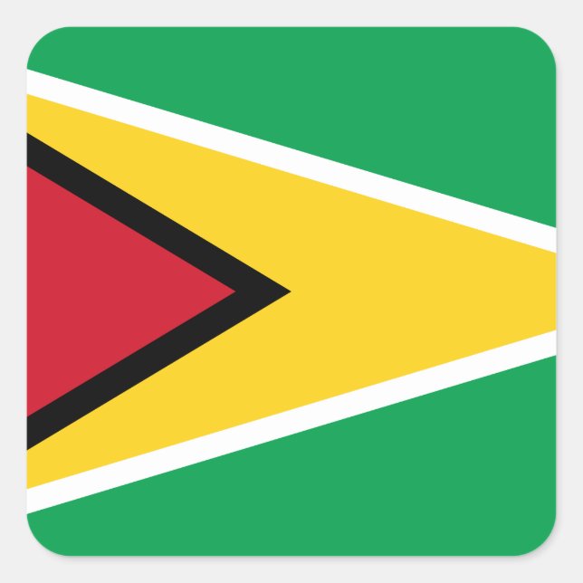 Guyana (Guyanese) Flag Square Sticker (Front)