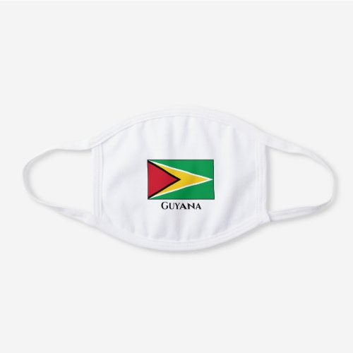 Guyana Guyanese Flag White Cotton Face Mask