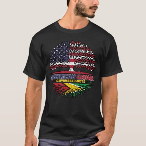 Guyana Guyanese US American USA United States Tree T_Shirt
