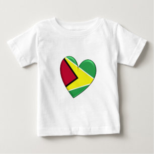 Guyana Heart Flag Baby T-Shirt