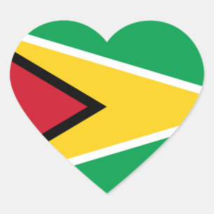 guyana heart sticker