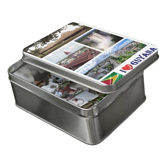 Guyana -  I Love - Jigsaw Puzzle (Lid Open)