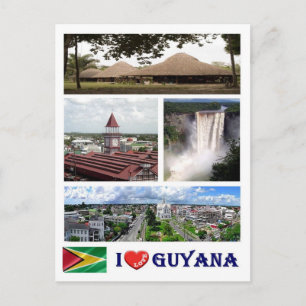 Guyana - I Love - Postcard