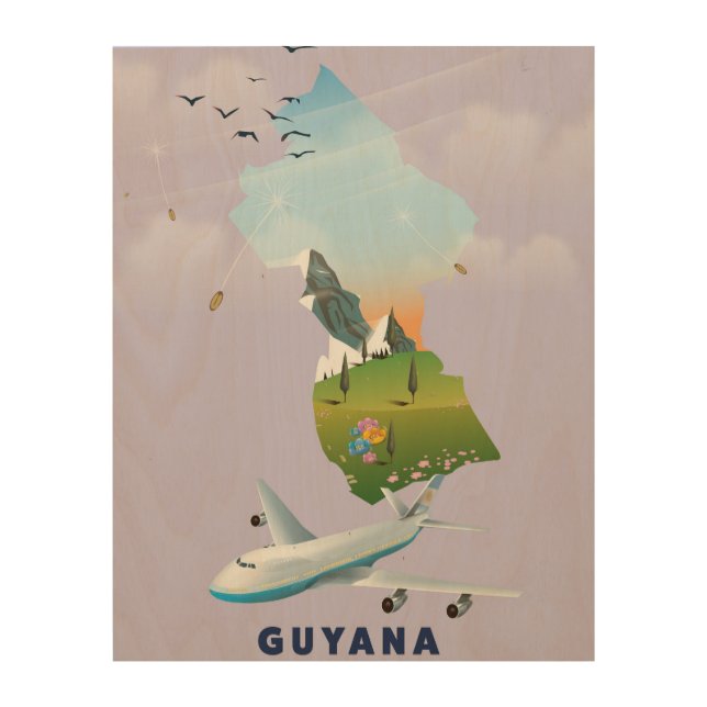 Guyana illustrated map poster (Front)