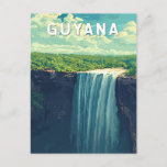 Guyana Illustration Travel Art Vintage Postcard