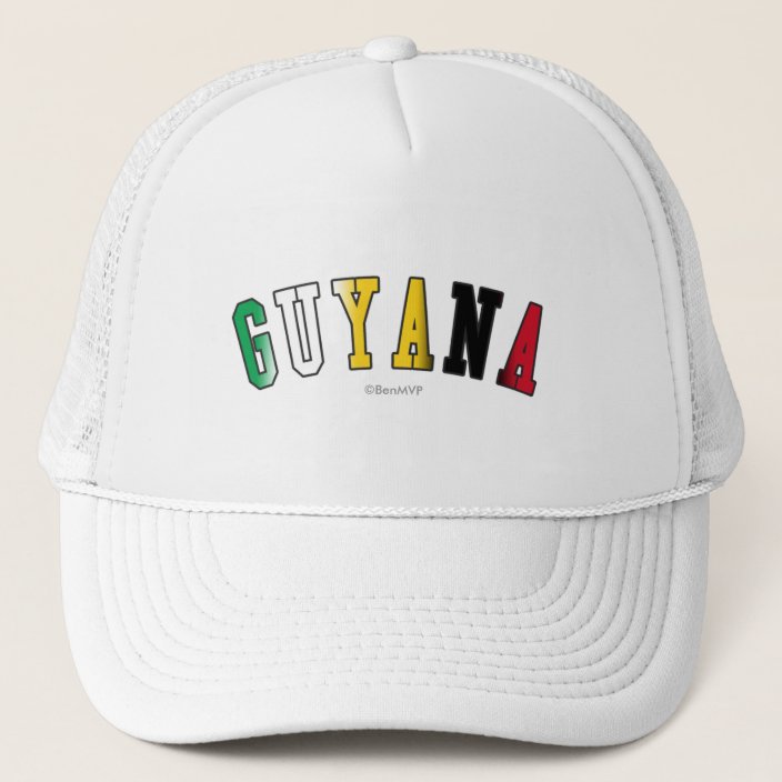 Guyana in National Flag Colors Hat