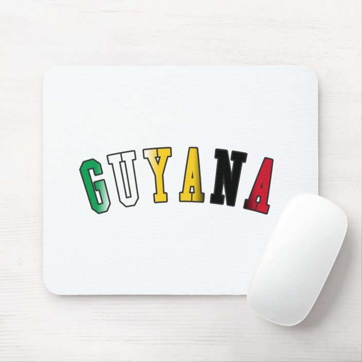 Guyana in National Flag Colors Mouse Pad