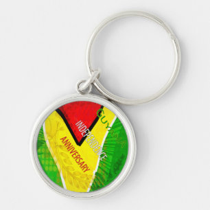 Guyana Independence Anniversary Keychain
