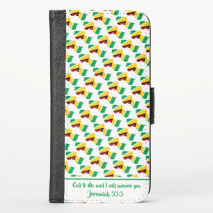 GUYANA Map Patriotic Guyanese Scripture iPhone X Wallet Case