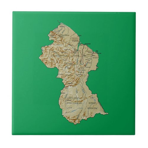 Guyana Map Tile