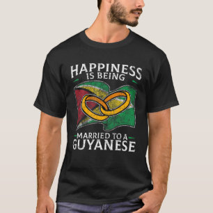 Guyana Marriage Guyanese Married Heritage Flag Cul T-Shirt