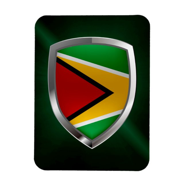 Guyana Mettalic Emblem Magnet (Vertical)