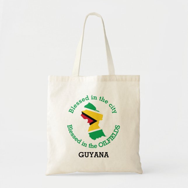 GUYANA OIL Blessed In The Oilfields Personalized Tote Bag (Front)
