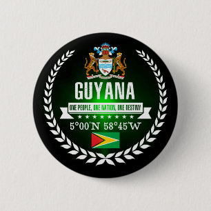 Guyana Pinback Button