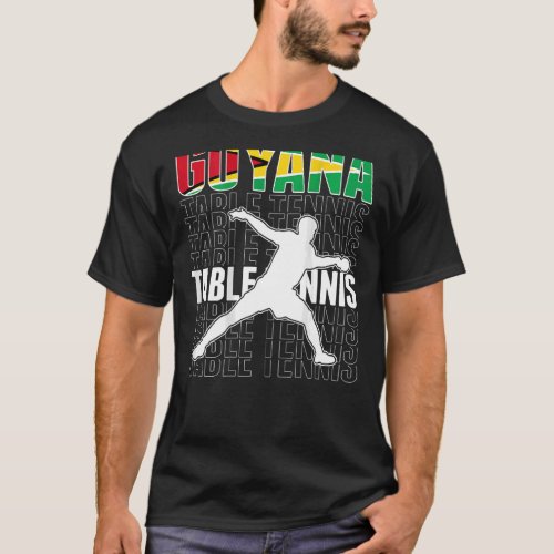 Guyana Ping Pong  Guyanese Table Tennis Team Suppo T_Shirt