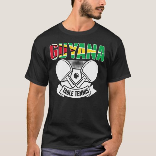 Guyana Ping Pong  Guyanese Table Tennis Team Suppo T_Shirt