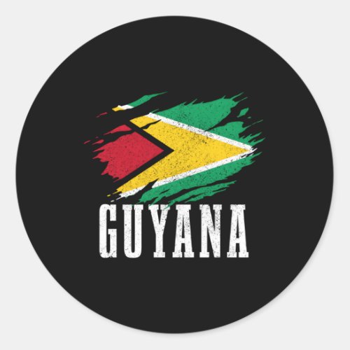 Guyana Pride Guyanese Flag Roots Classic Round Sticker