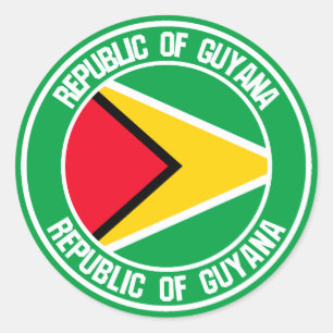 Guyana Round Emblem Classic Round Sticker