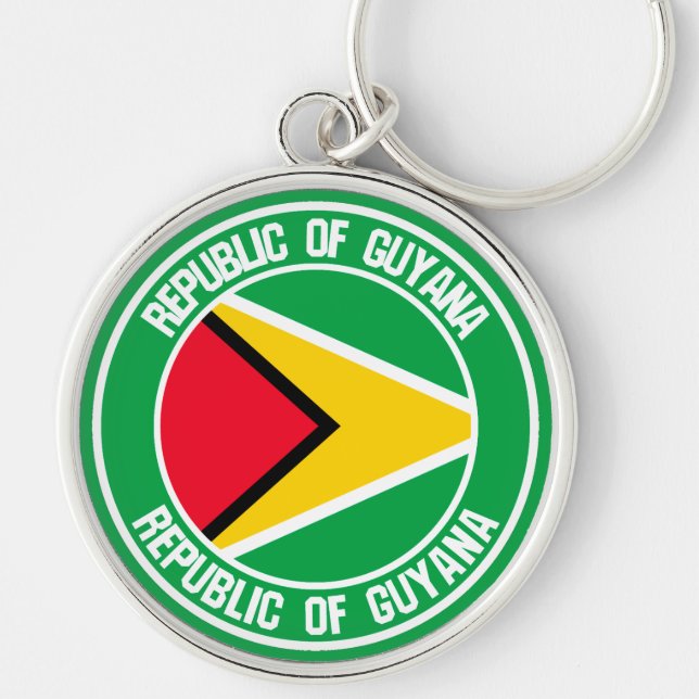 Guyana Round Emblem Keychain (Front)