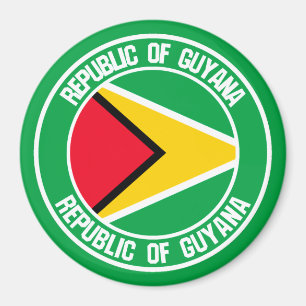 Guyana Round Emblem Magnet