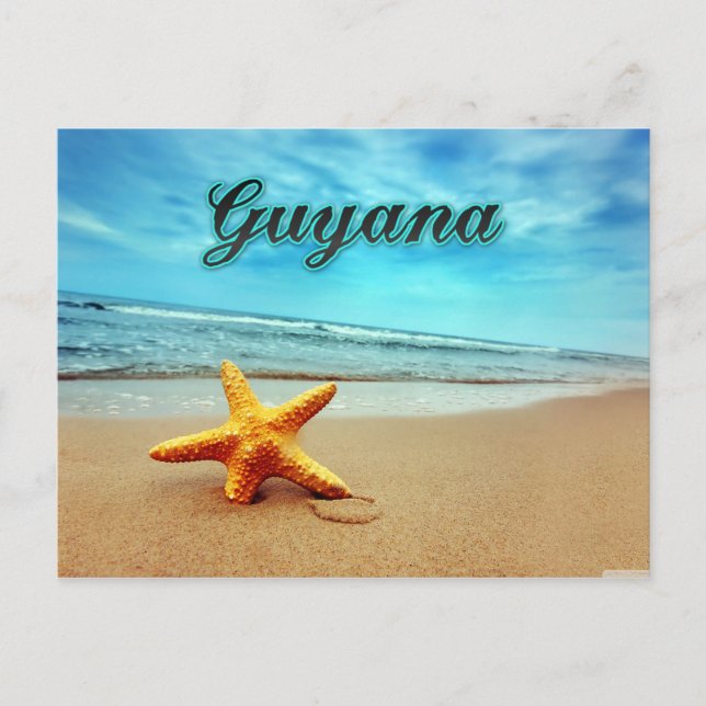 Guyana starfish postcard (Front)