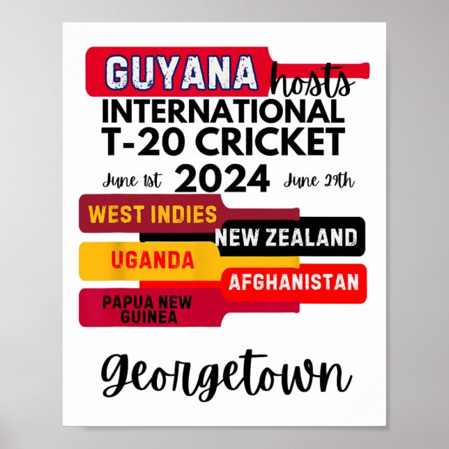 Guyana T-20 International Cricket  Poster (Front)