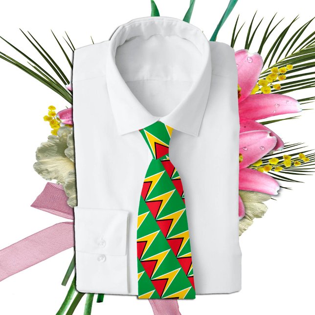 Guyana Ties, fashion Guyana Flag, business Neck Tie (Creator Uploaded)
