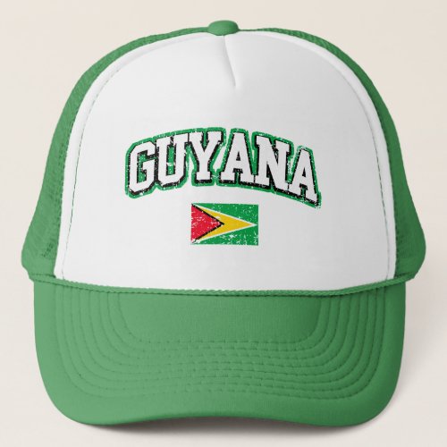 Guyana Vintage Flag Trucker Hat