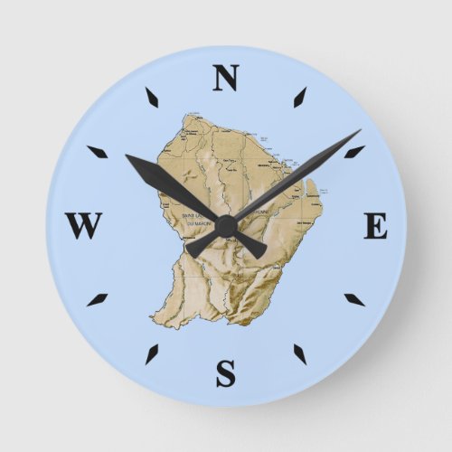 Guyane Map Clock