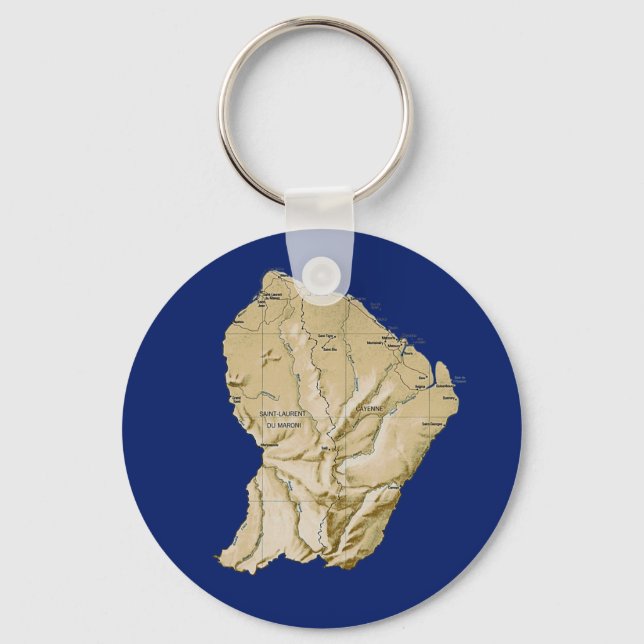 Guyane Map Keychain (Front)