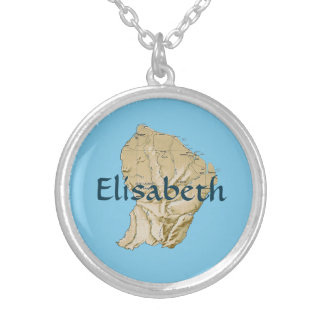 Guyane Map + Name Necklace