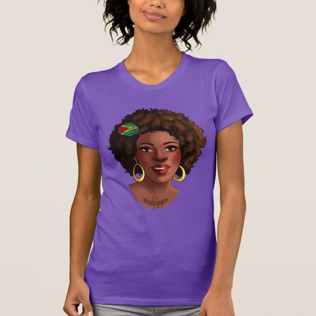 Guyanese Afro Girl T-Shirt (Front)
