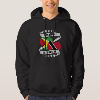 guyanese and trini half trinidad half guyana flag hoodie