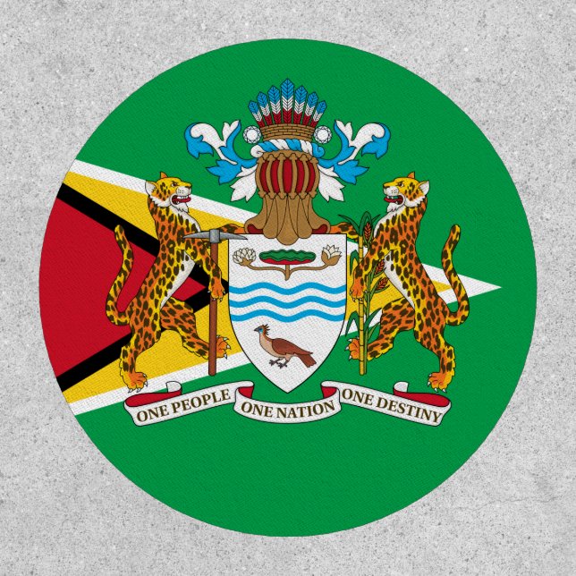 Guyanese Flag & Coat of Arms, Flag of Guyana Patch (Front)