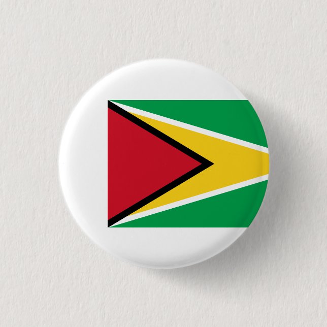 Guyanese Flag, Flag of Guyana Button (Front)