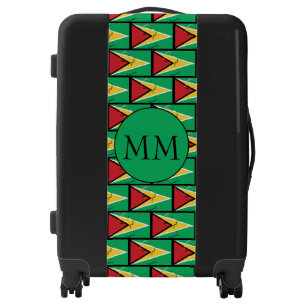 GUYANESE Flag   Guyana Map Outline   Monogram Luggage