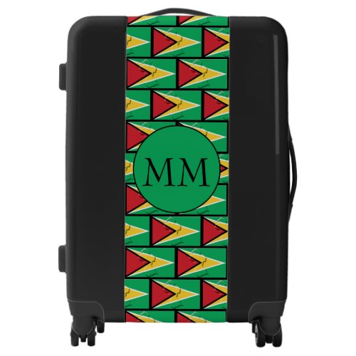 GUYANESE Flag  Guyana Map Outline  Monogram Luggage